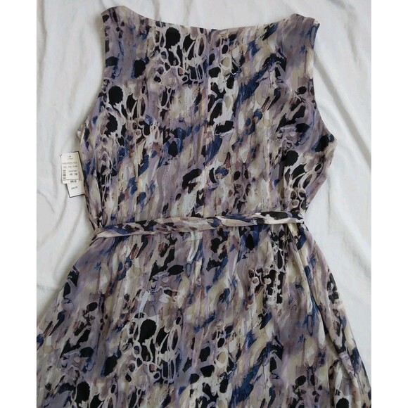 NWT Jessica Howard Purple Blue Ruffled Midi Dress Sleeveless Women's 24W - Picture 8 of 10